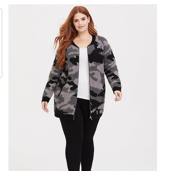 Torrid Jackets & Blazers - Torrid Metallic Lurex Camo Jacket